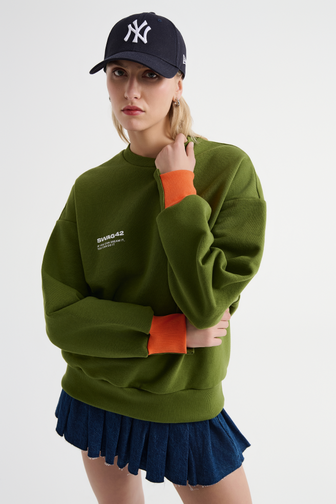 A branded sweatshirt