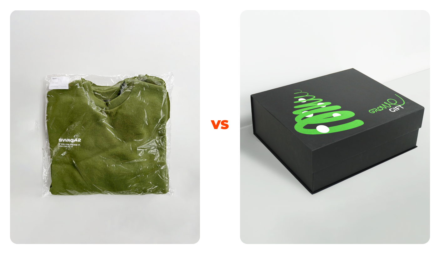 Swag boxes in different packages