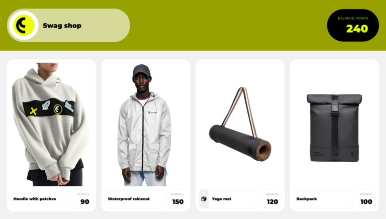 Event merch shop for Coinspaid