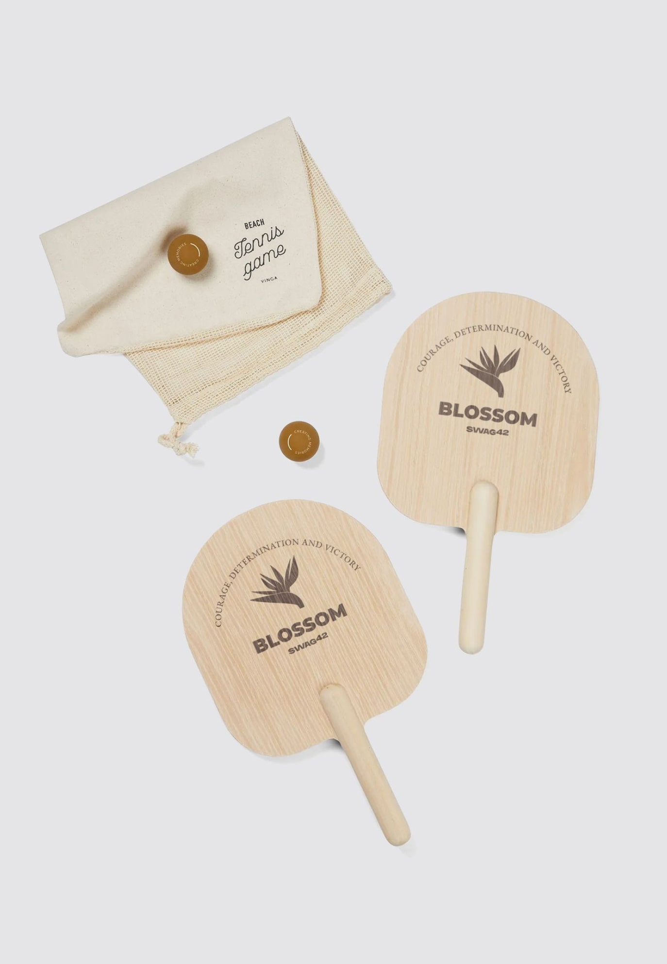 Cust-designed beach tennis set