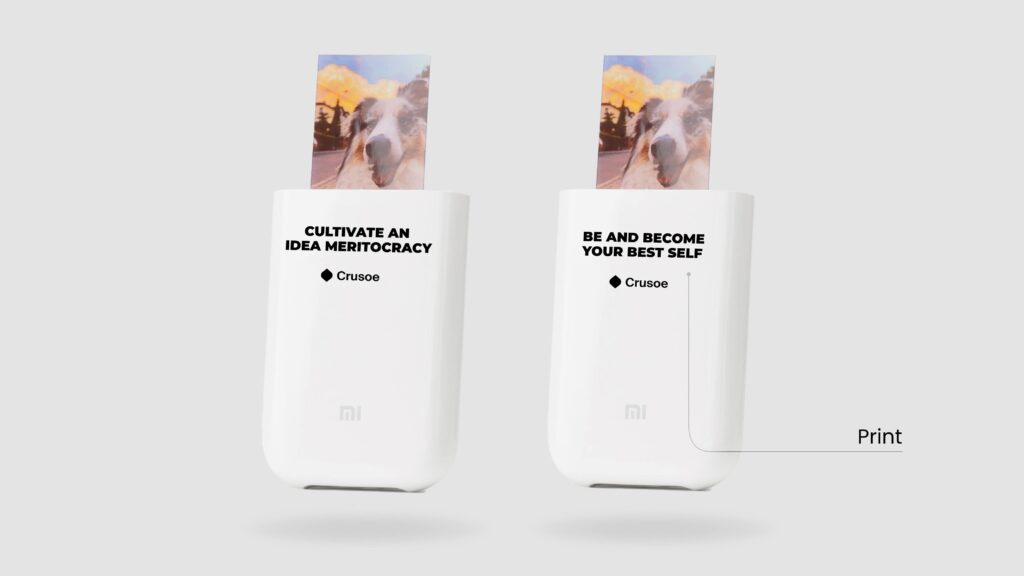 Branded portable photo printer