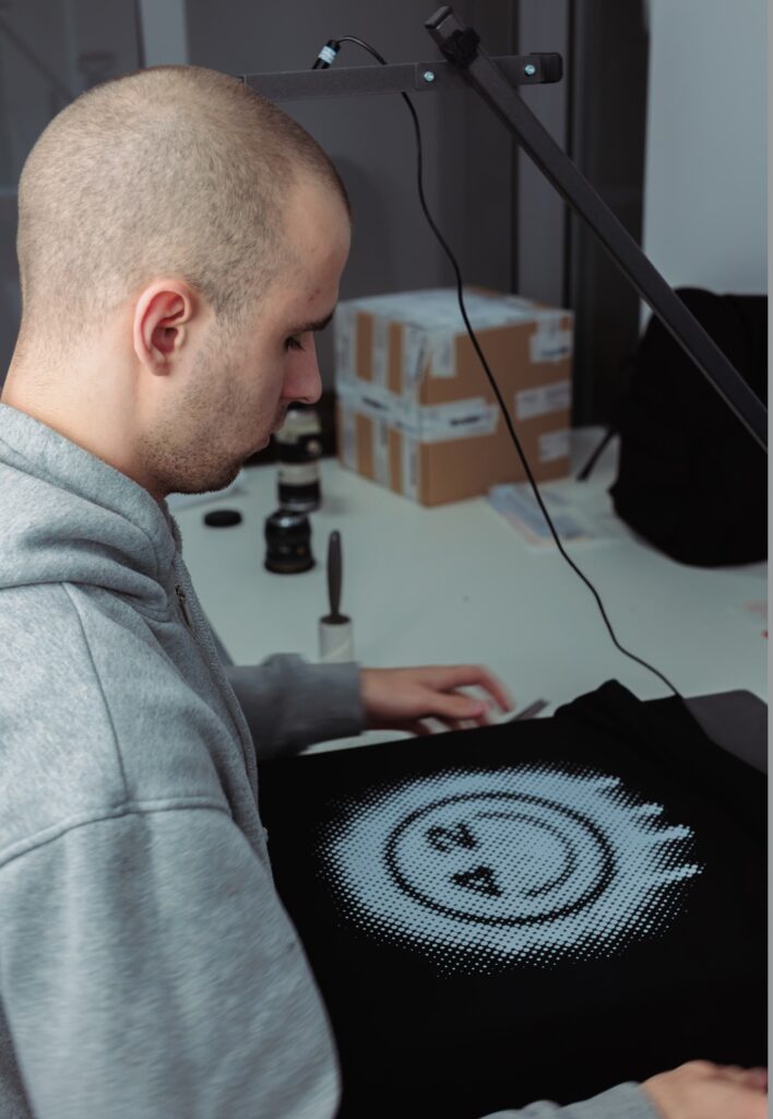 Flex print ready at Swag42 merch production lab