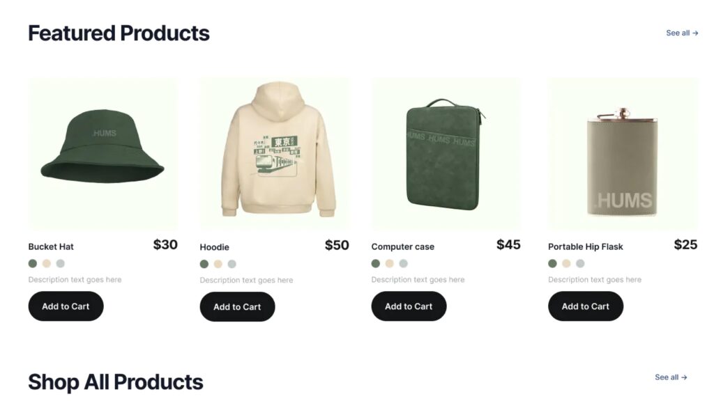 SwagUp platform interface