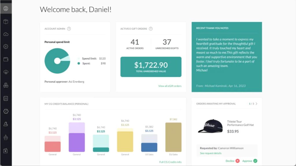 Corporate Gift.com platform interface