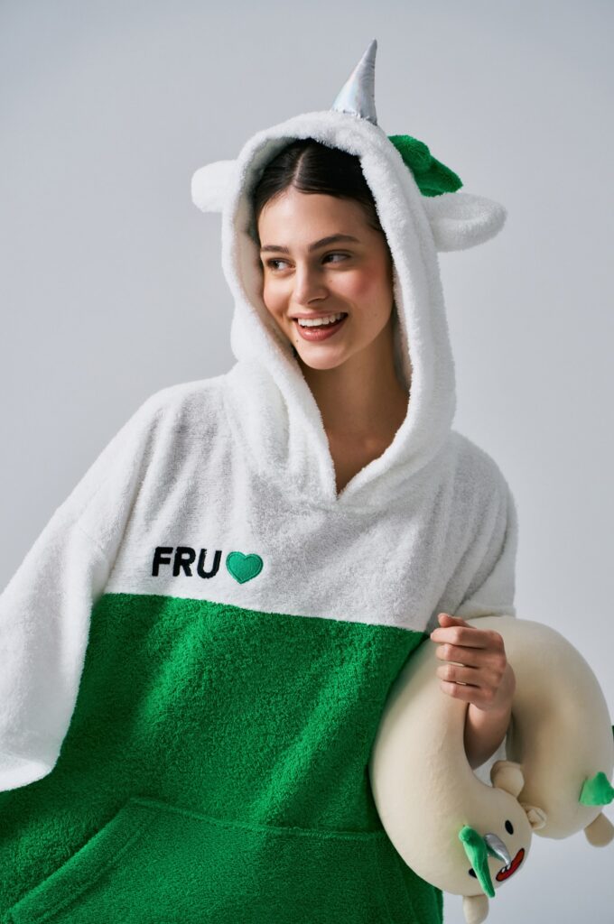 Corporate holiday gifts for employees at Fundraise Up: custom poncho towel