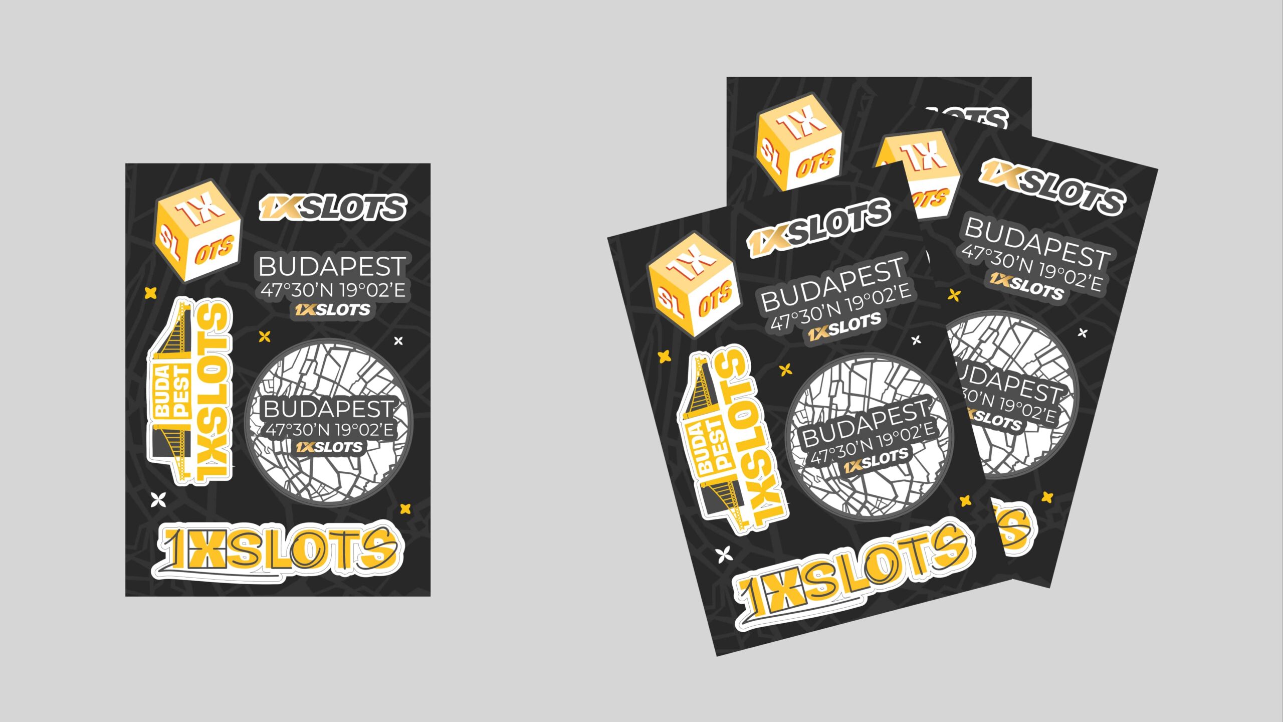 Sticker pack with custom branding.