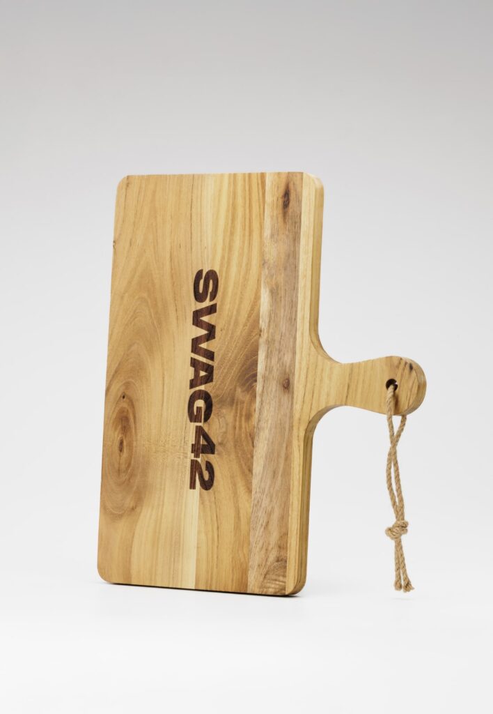 Branded cutting and serving board