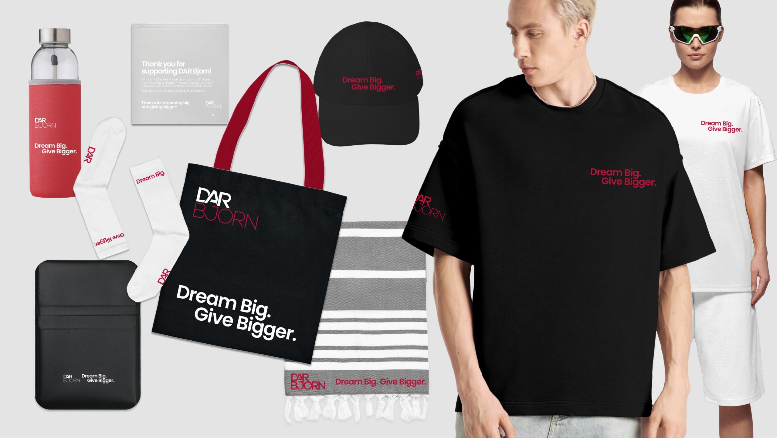 Dream big, give bigger. Event swag collection for DAR Bjorn Charity Gala 2025