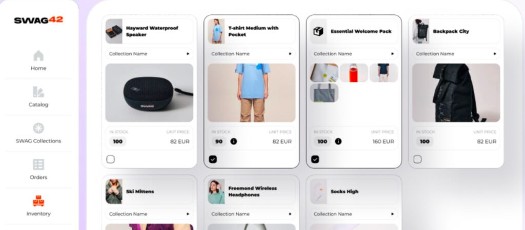 Swag42 Platform dashboard