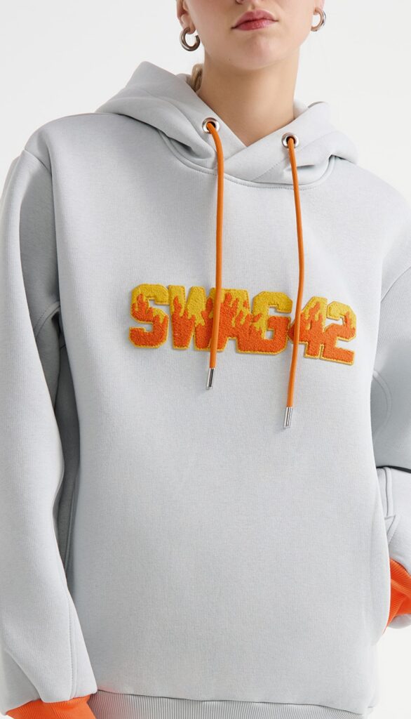 Branded hoodie with embroidery