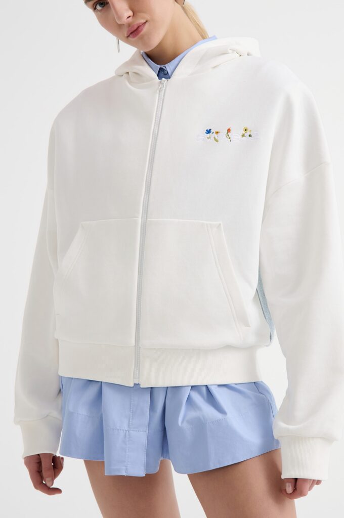 Custom hoodie with embroidered logo