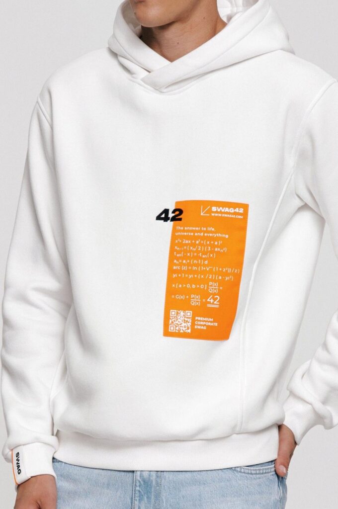 Custom hoodie with printing and embroidery