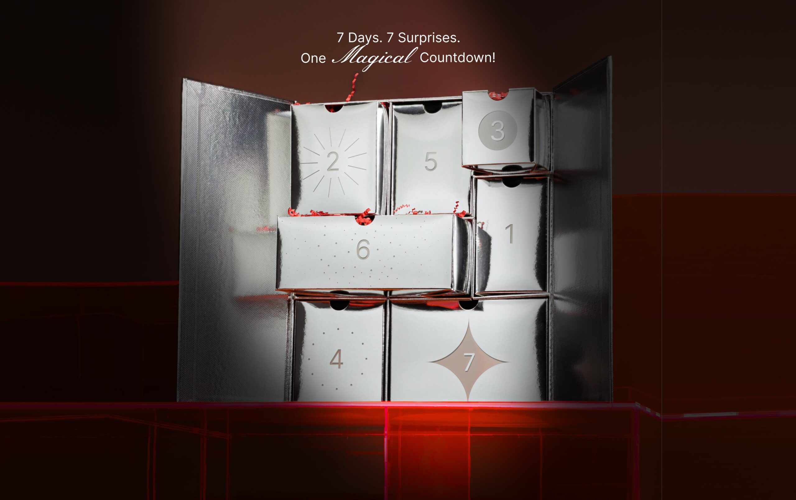 Unique Christmas gifts for employees: Advent calendar with branded gifts