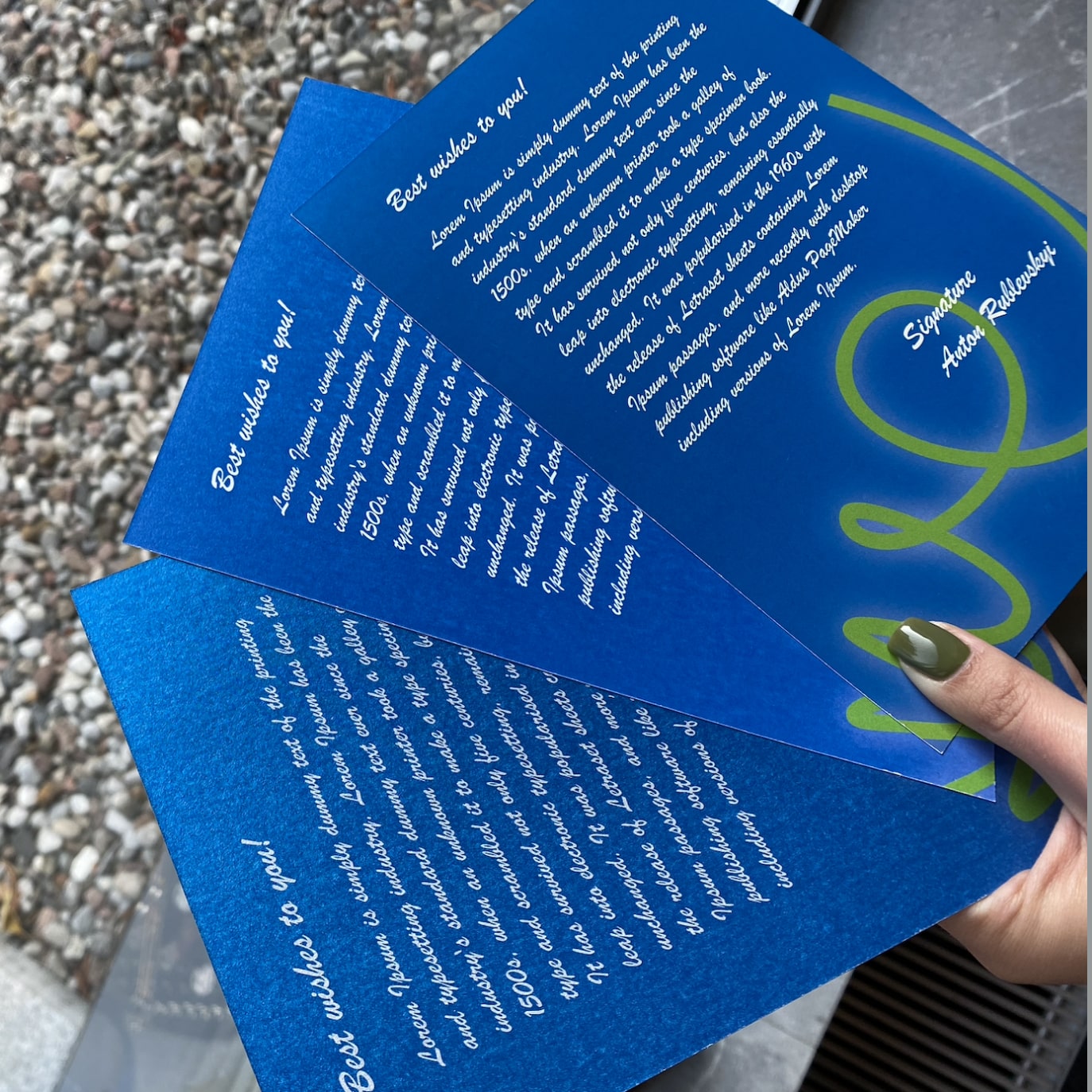 Thnak-you cards with custom logo