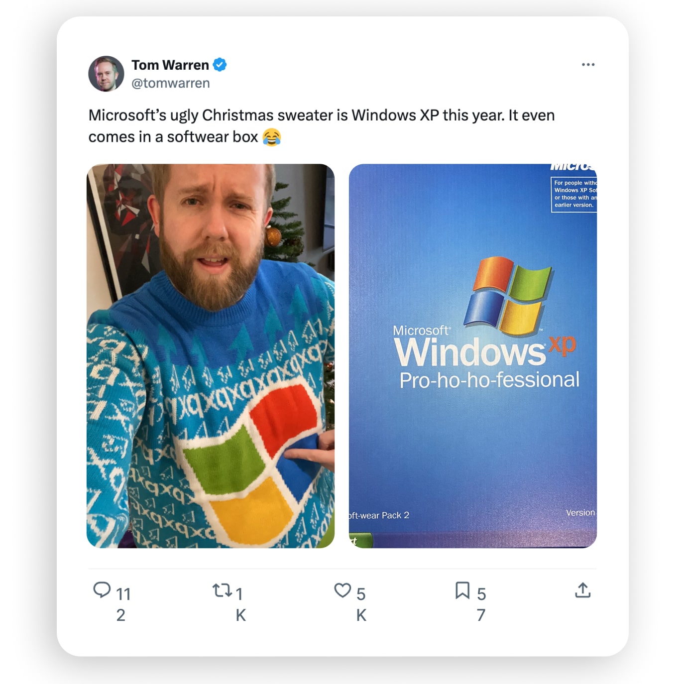 Microsoft ugly Christmas sweater reviews