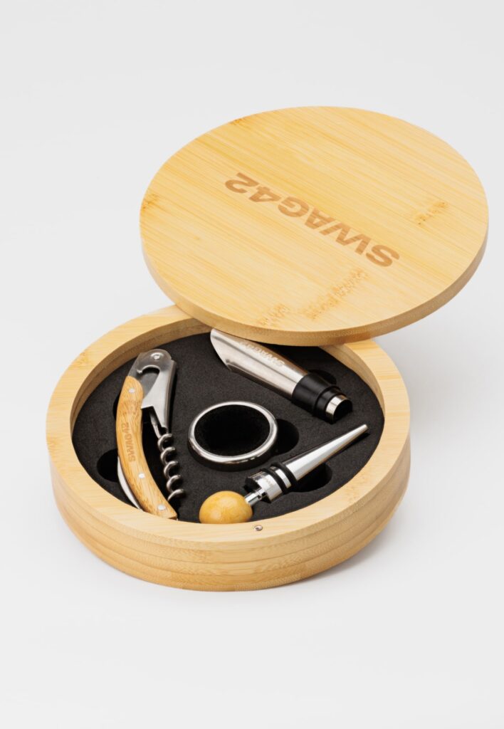 Custom-branded wine set