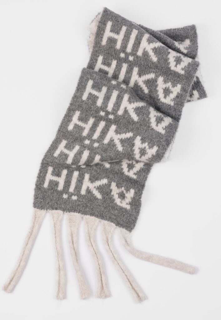 Branded wool scarf