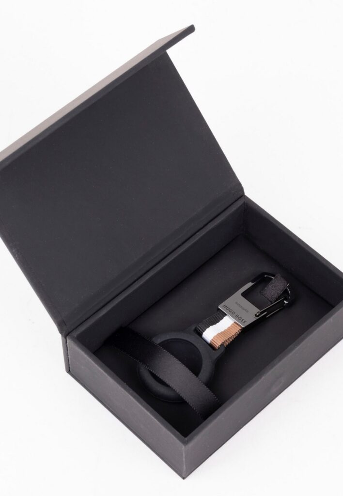 BOSS key ring with AirTag holder
