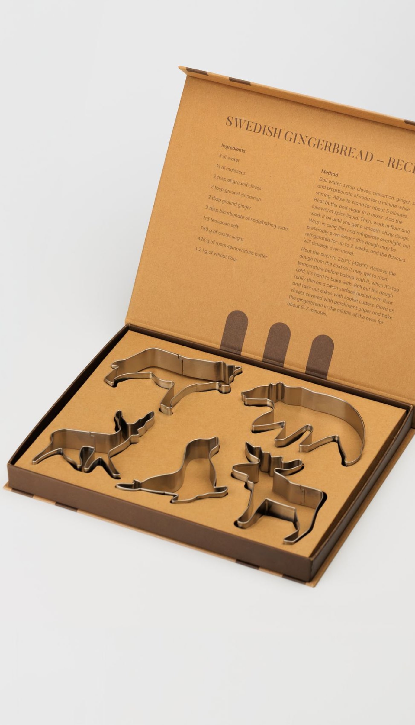 Branded box with Christmas coockie cutters
