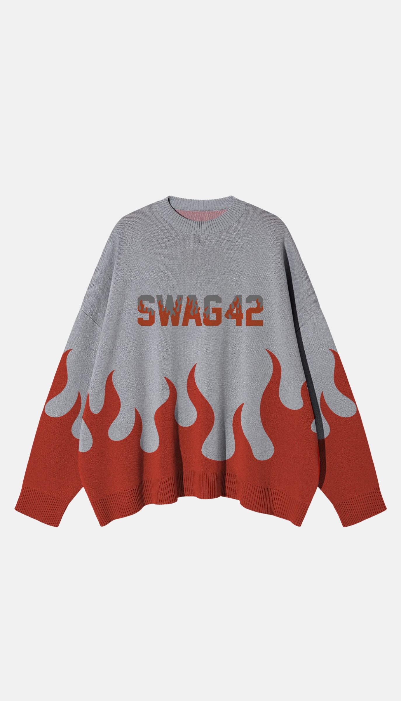 Red and gray oversized sweatshirts by Swag42