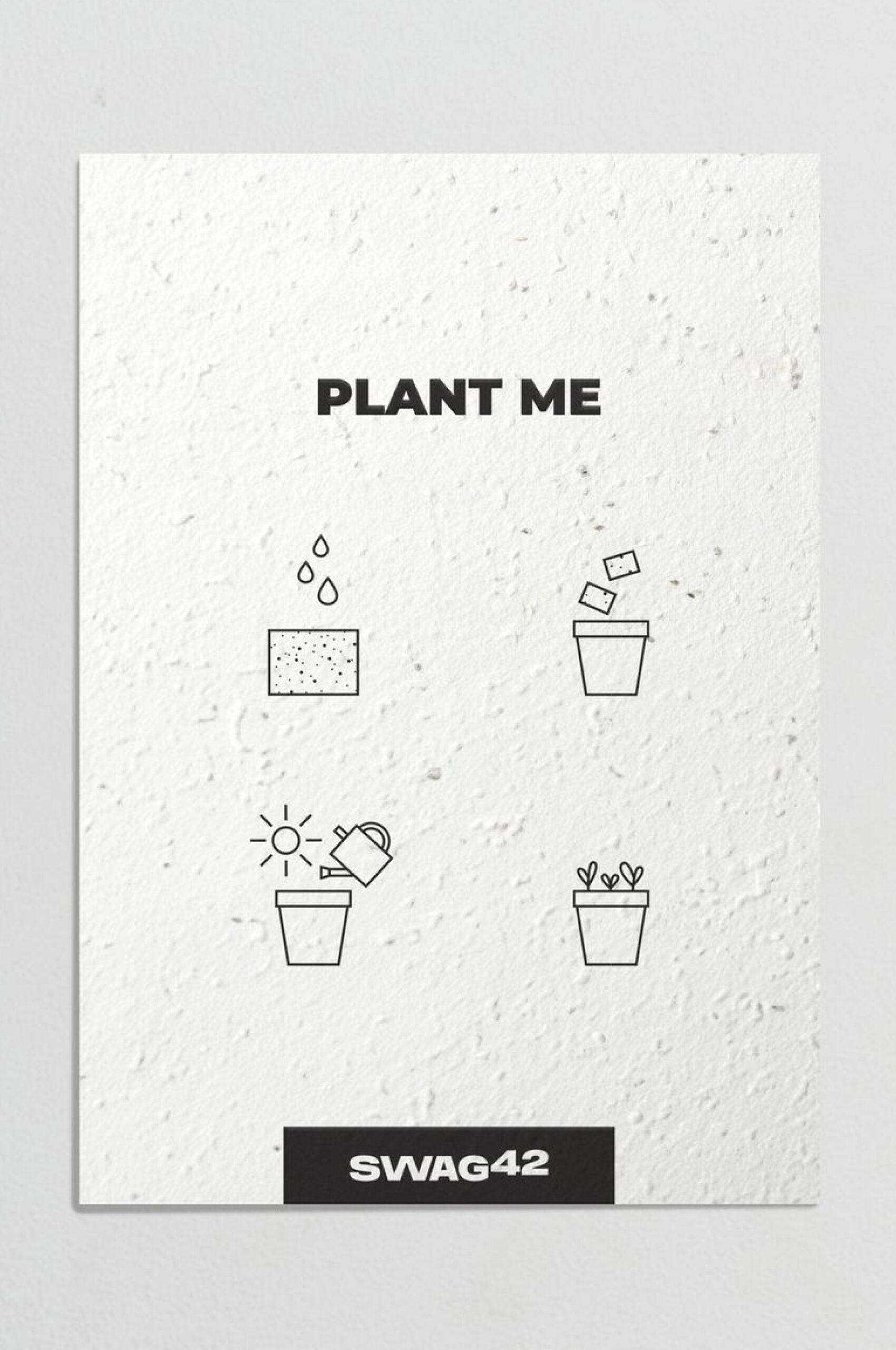CChristmas box gift card planted