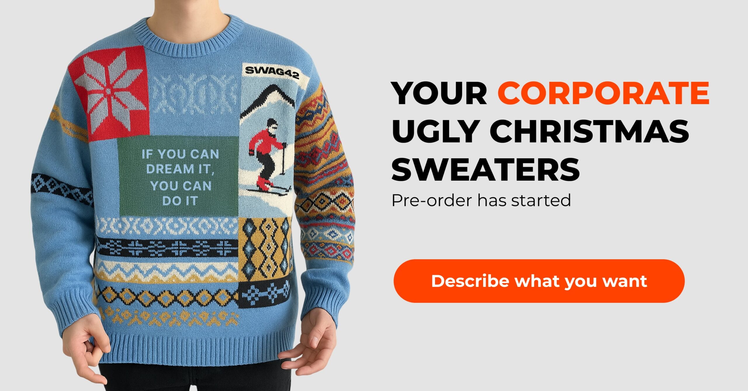 Corporate Christmas party sweaters