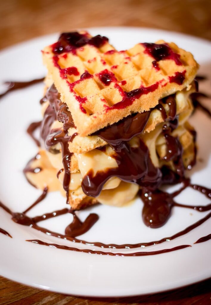 Waffles with Nutella