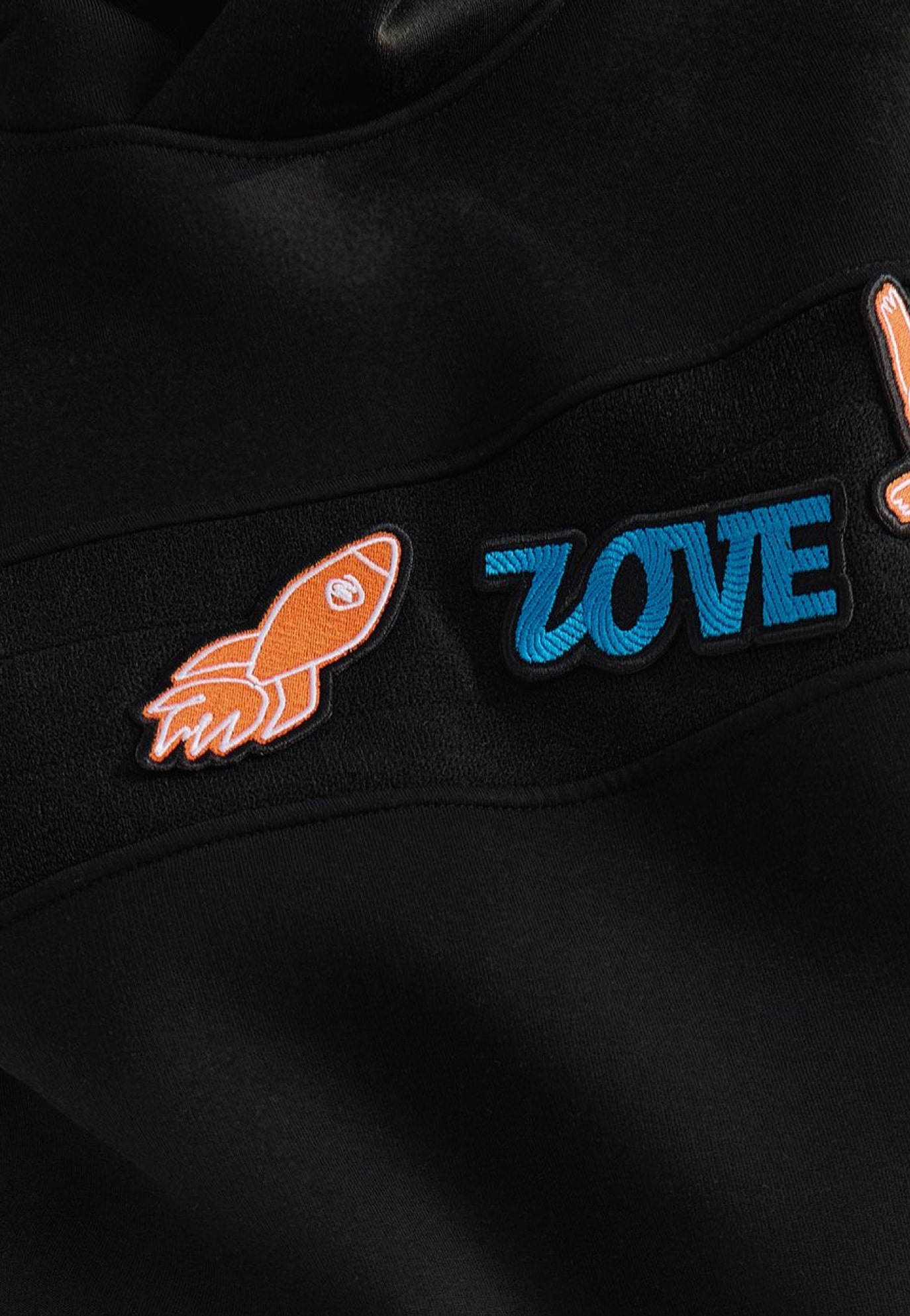 velcro patches for a custom-branded hoodie