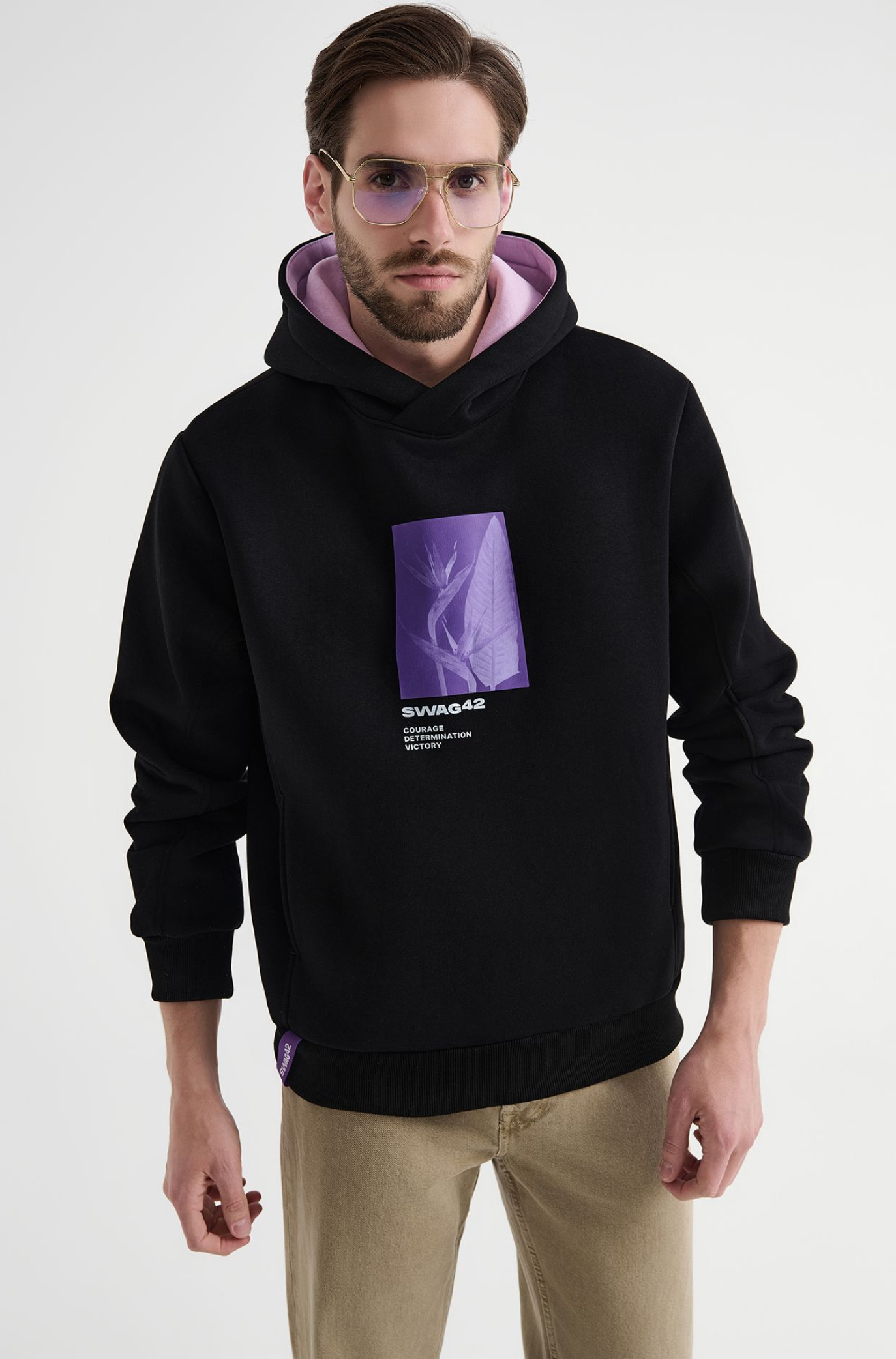 Custom hoodie with clorful hood
