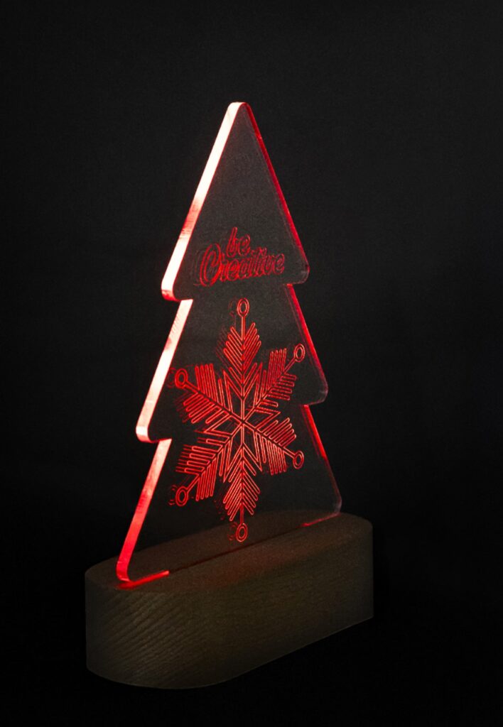 Christmas tree LED light trophy