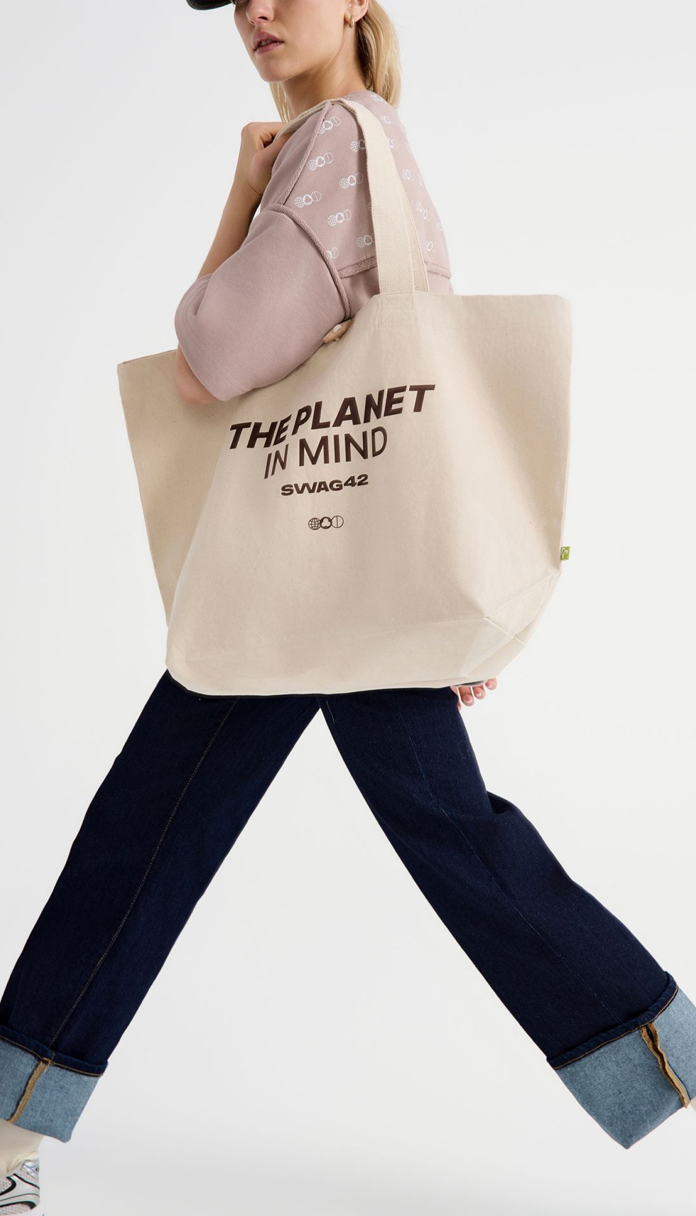 Cotton custom shopper for eco-friendly swag