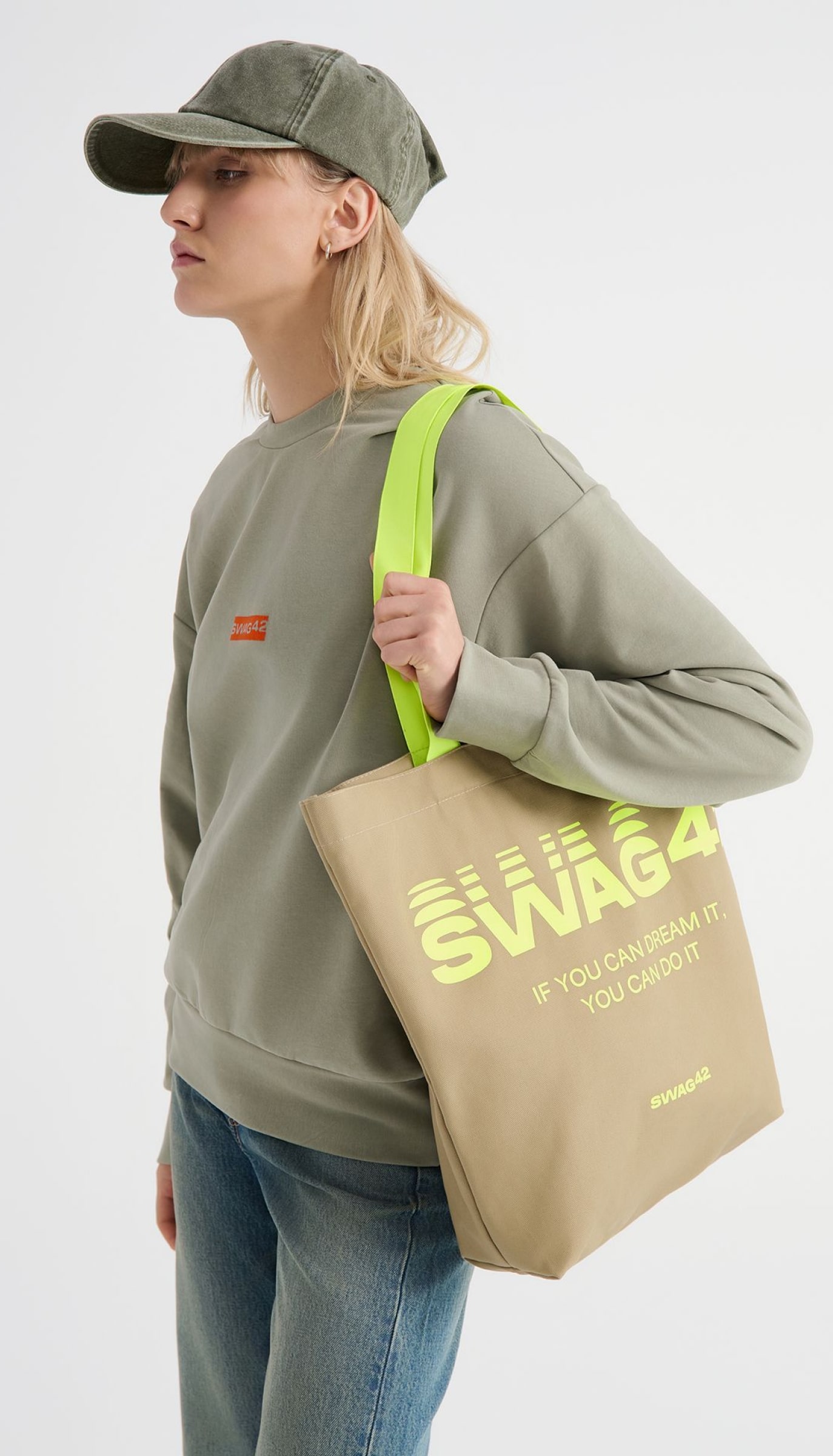 Customized shopper cotton trapeeze, eco-friendly