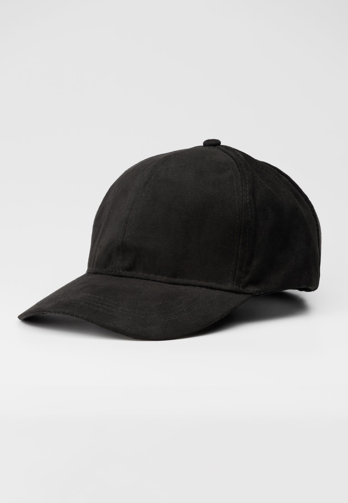 Black suede baseball cap - custom last-minute employee Christmas gifts with logo