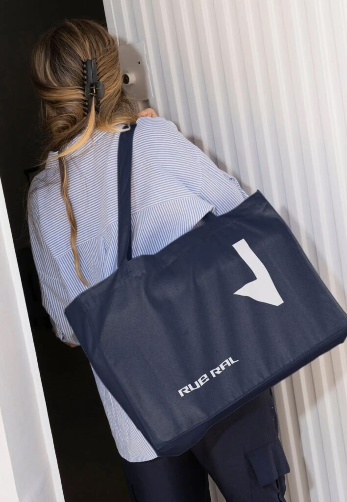Corporate swag: branded tote bag