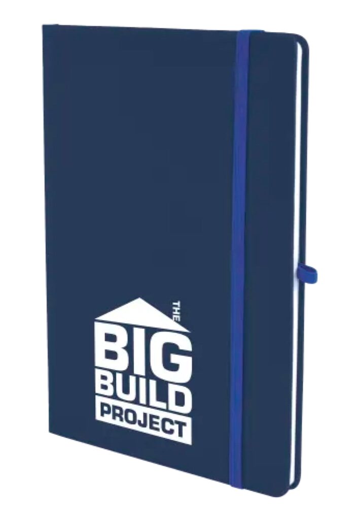 Corporate swag: branded notebook