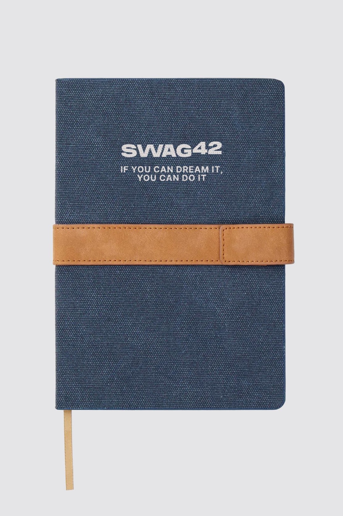 Recycled canvas notebook with grass paper