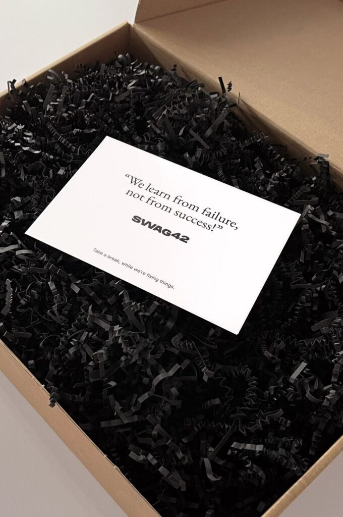 Custom corporate apology card