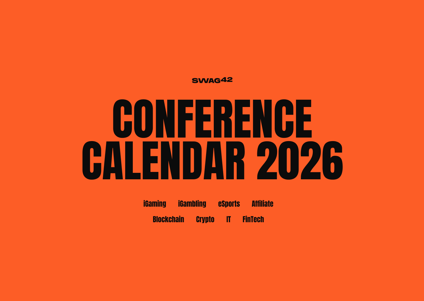 2026 Conference Calendar: your planner for conferences, deadlines, and swag