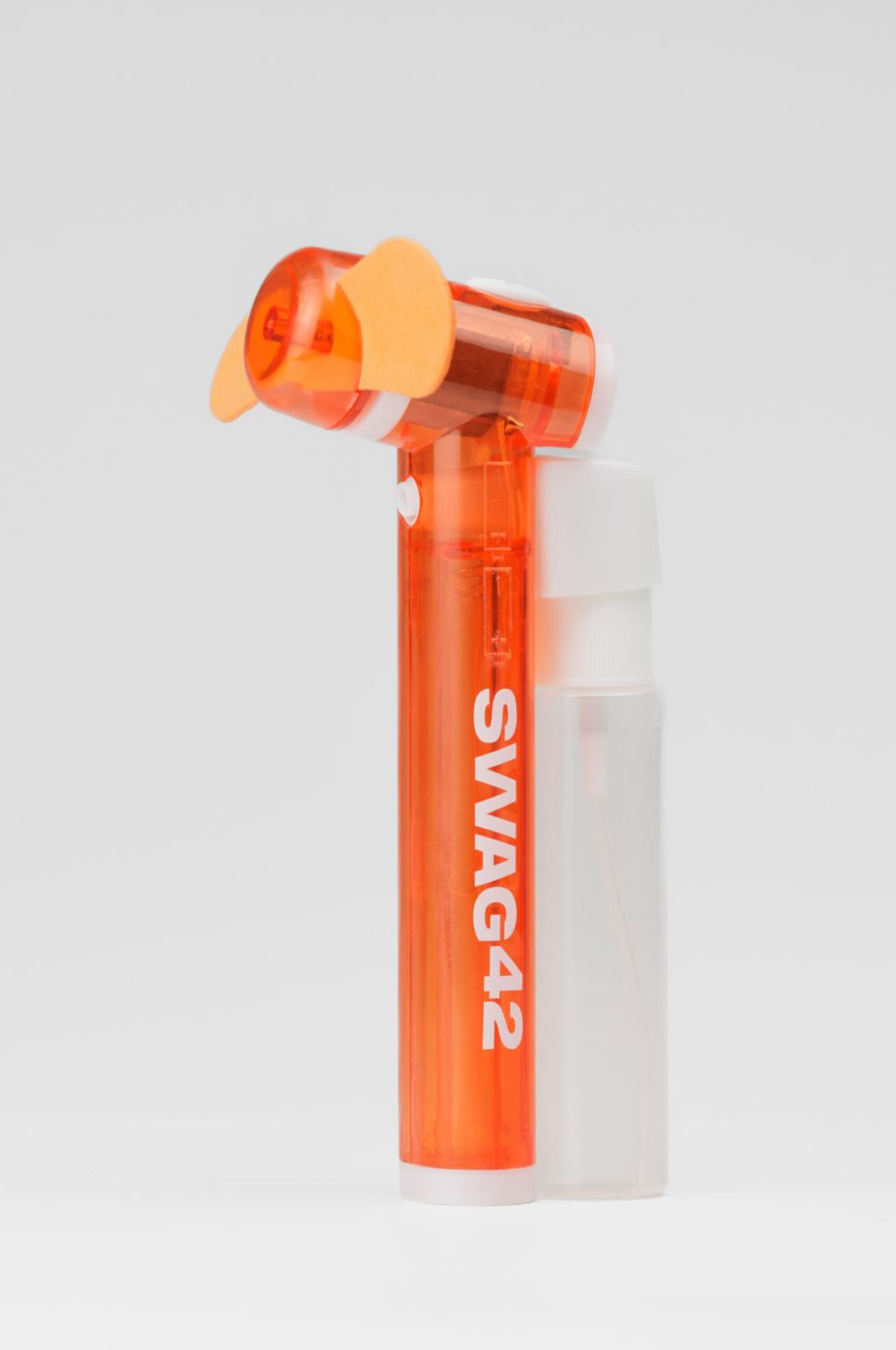 Customized plastic water sprayer with a built-in fan and water container for conference gifts