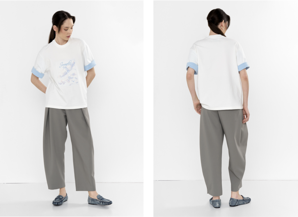 Rolled sleeve T-shirt
