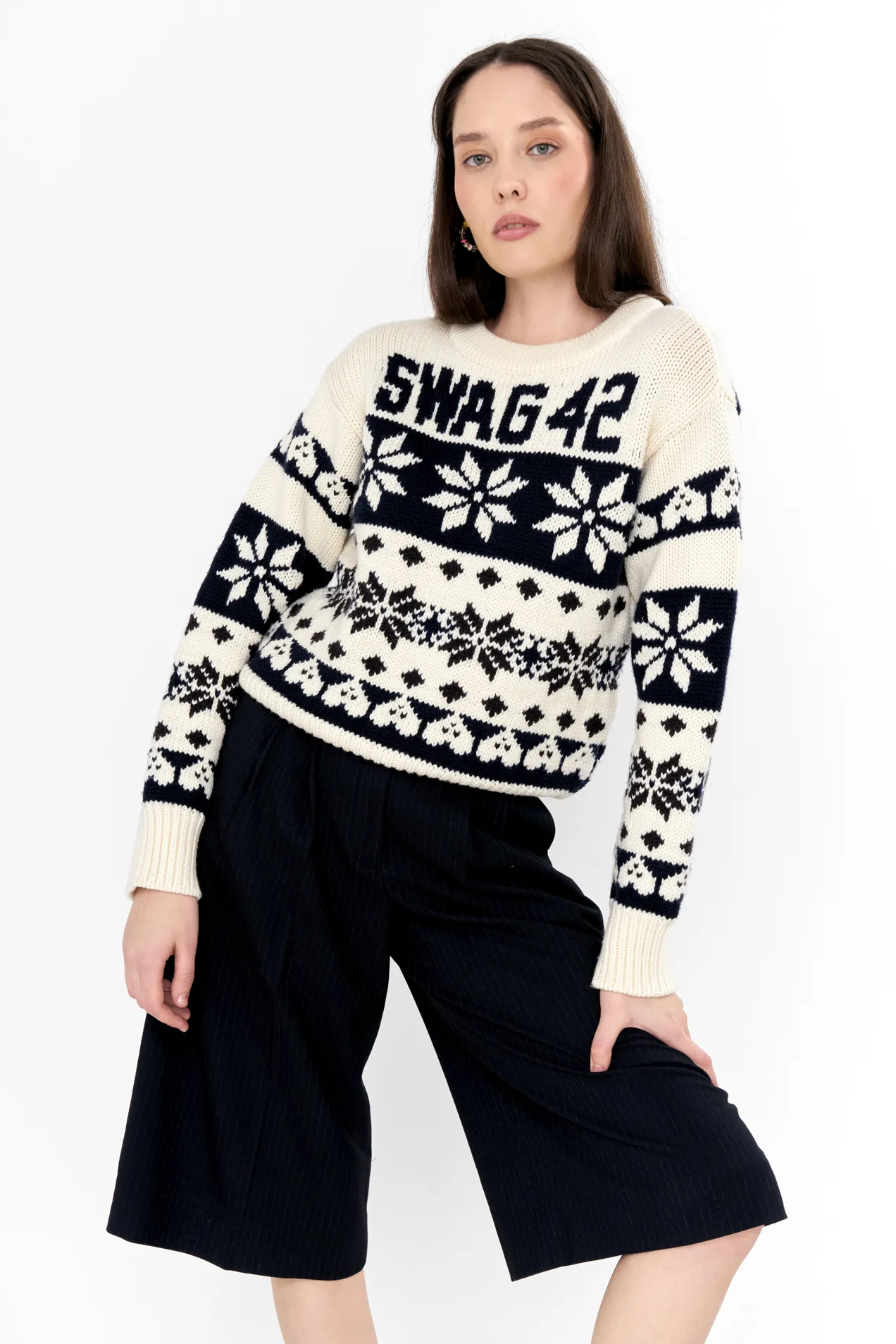 Custom merino wool sweater developed by Swag42